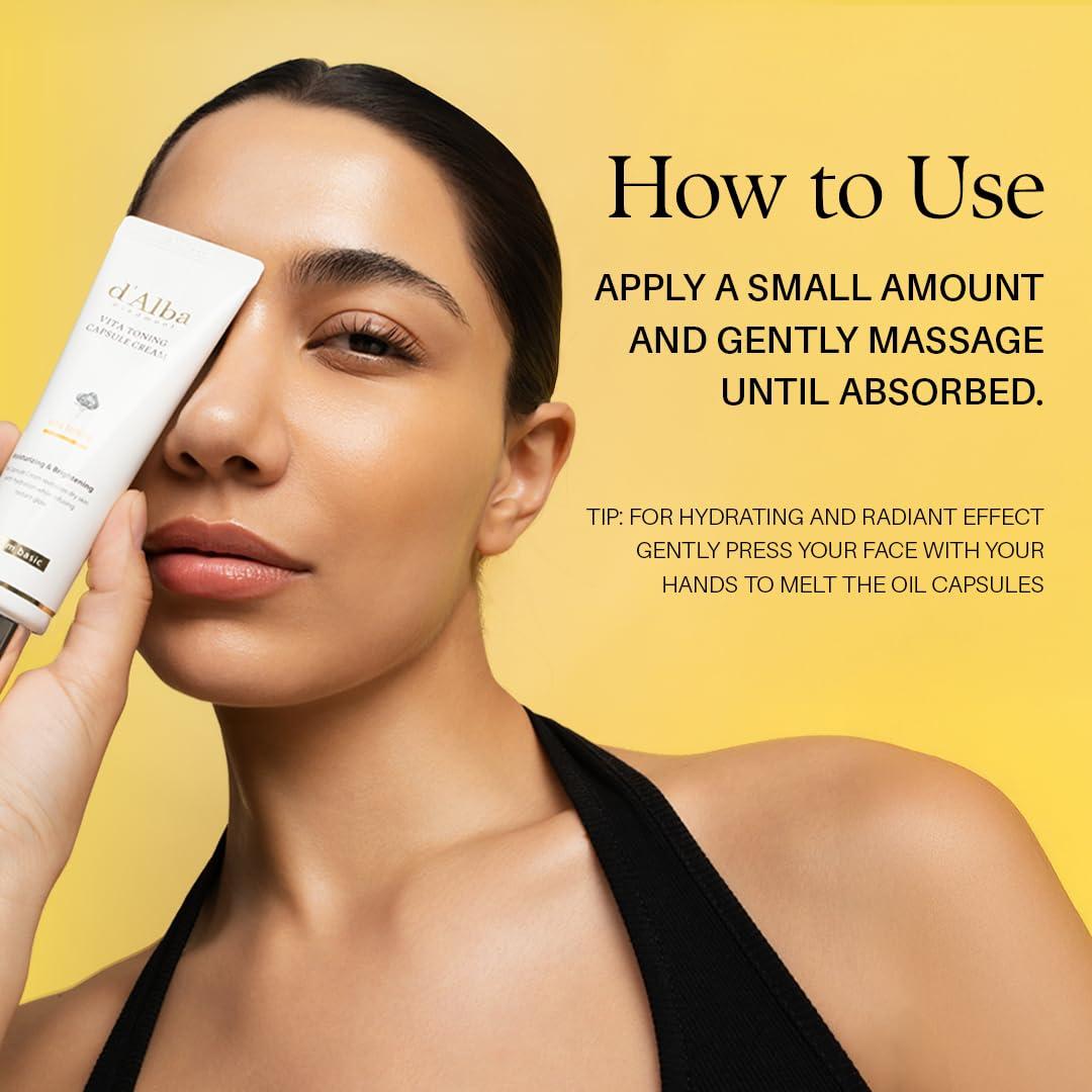 image:imagedalba Piedmont Vita Toning capsule Cream Deep Hydration Face Moisturizer Glass Skin with VitaCera Oil Capsules Deep Hydration Face Moisturizer 194 ozTUBE