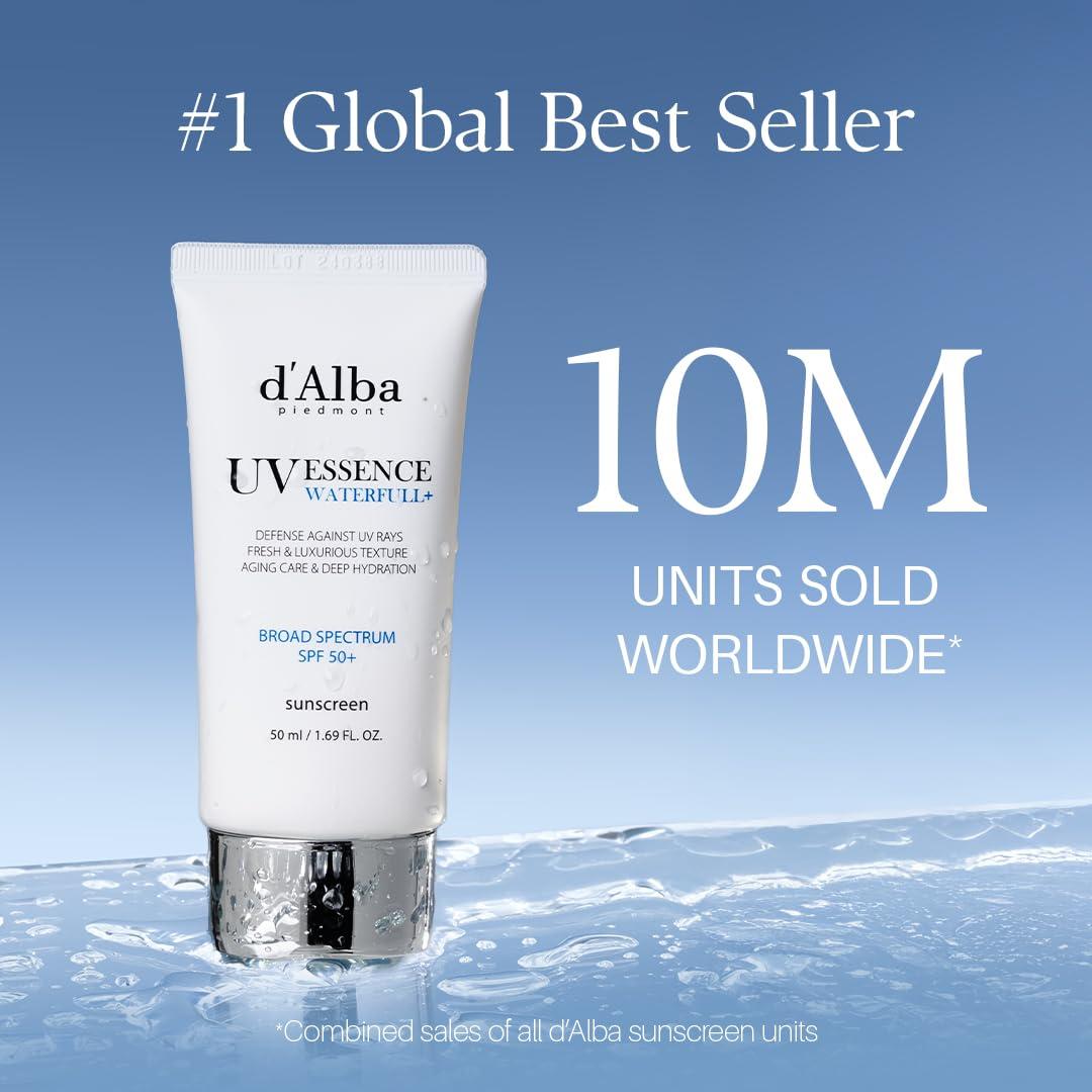 image:imagedalba Piedmont Waterfull ToneUp Sunscreen Serum BROAD SPECTRUM SPF 50 Korean Sunscreen for Face All Skin Tones 169 flozEssence x 1