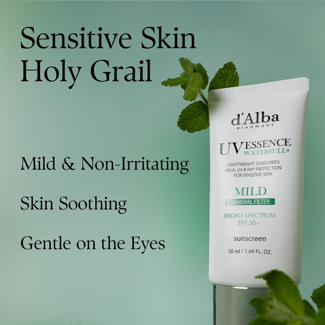 image:imagedalba Piedmont Waterfull ToneUp Sunscreen Serum BROAD SPECTRUM SPF 50 Korean Sunscreen for Face All Skin Tones 169 flozMild x 1