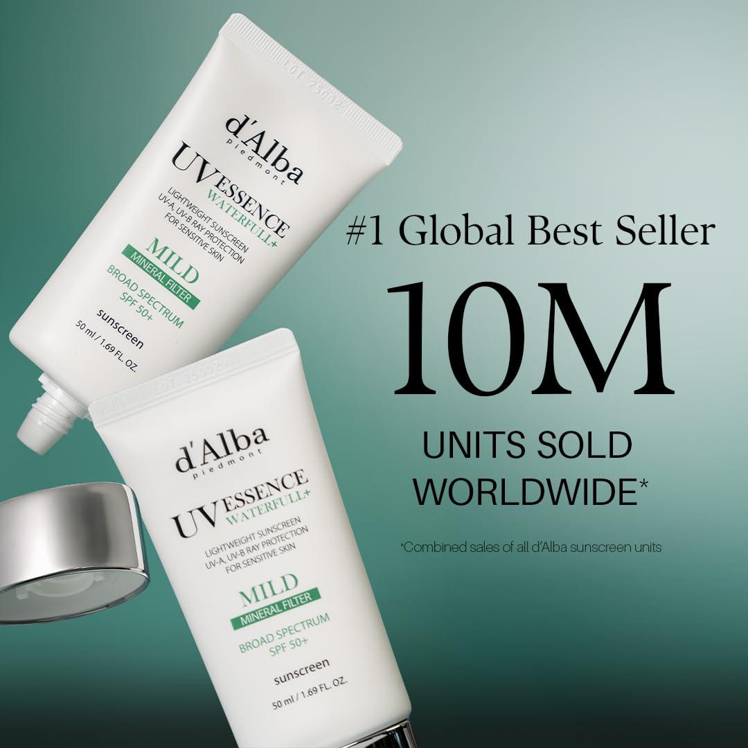 image:imagedalba Piedmont Waterfull ToneUp Sunscreen Serum BROAD SPECTRUM SPF 50 Korean Sunscreen for Face All Skin Tones 169 flozMild x 1