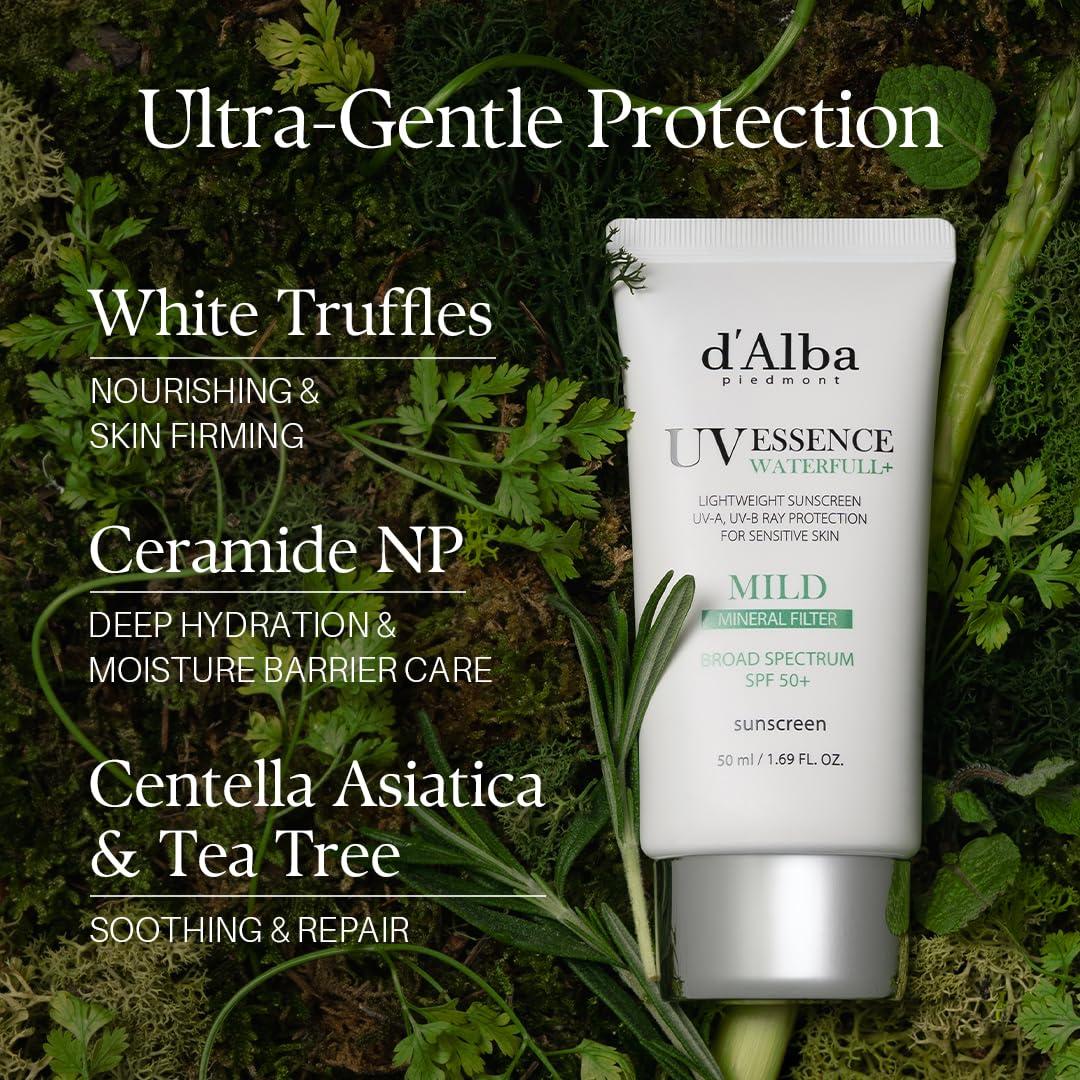 image:imagedalba Piedmont Waterfull ToneUp Sunscreen Serum BROAD SPECTRUM SPF 50 Korean Sunscreen for Face All Skin Tones 169 flozMild x 1