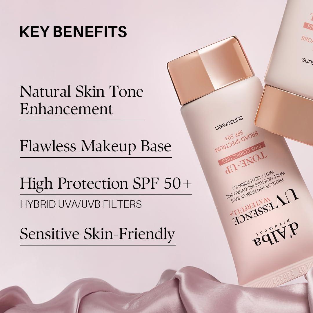 image:imagedalba Piedmont Waterfull ToneUp Sunscreen Serum BROAD SPECTRUM SPF 50 Korean Sunscreen for Face All Skin Tones 169 flozToneUp x 1