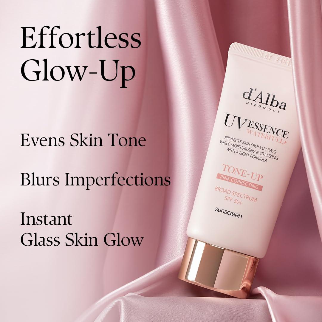 image:imagedalba Piedmont Waterfull ToneUp Sunscreen Serum BROAD SPECTRUM SPF 50 Korean Sunscreen for Face All Skin Tones 169 flozToneUp x 1