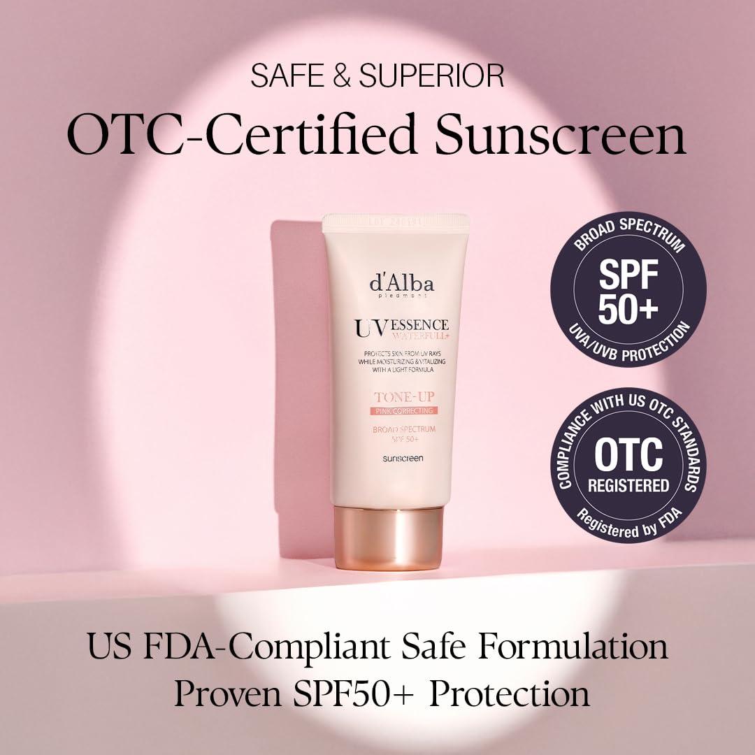 image:imagedalba Piedmont Waterfull ToneUp Sunscreen Serum BROAD SPECTRUM SPF 50 Korean Sunscreen for Face All Skin Tones 169 flozToneUp x 1