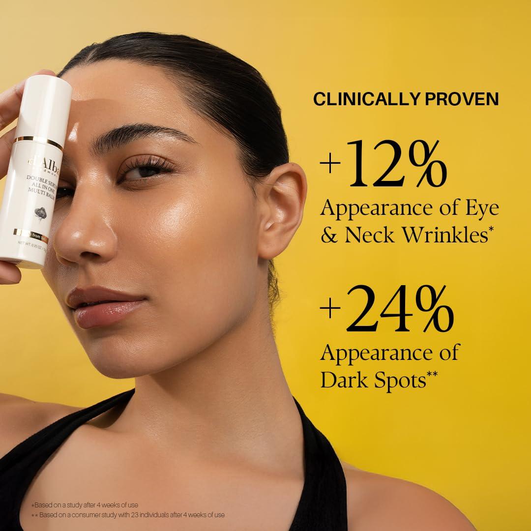 image:imagedalba Piedmont White Truffle Double Serum Allinone Multi Balm Stick Balm Vegan Skincare with Vitamin C and Vegan Collagen 3in1 Anti Wrinkle Eye Treatment Dark Spot Remover