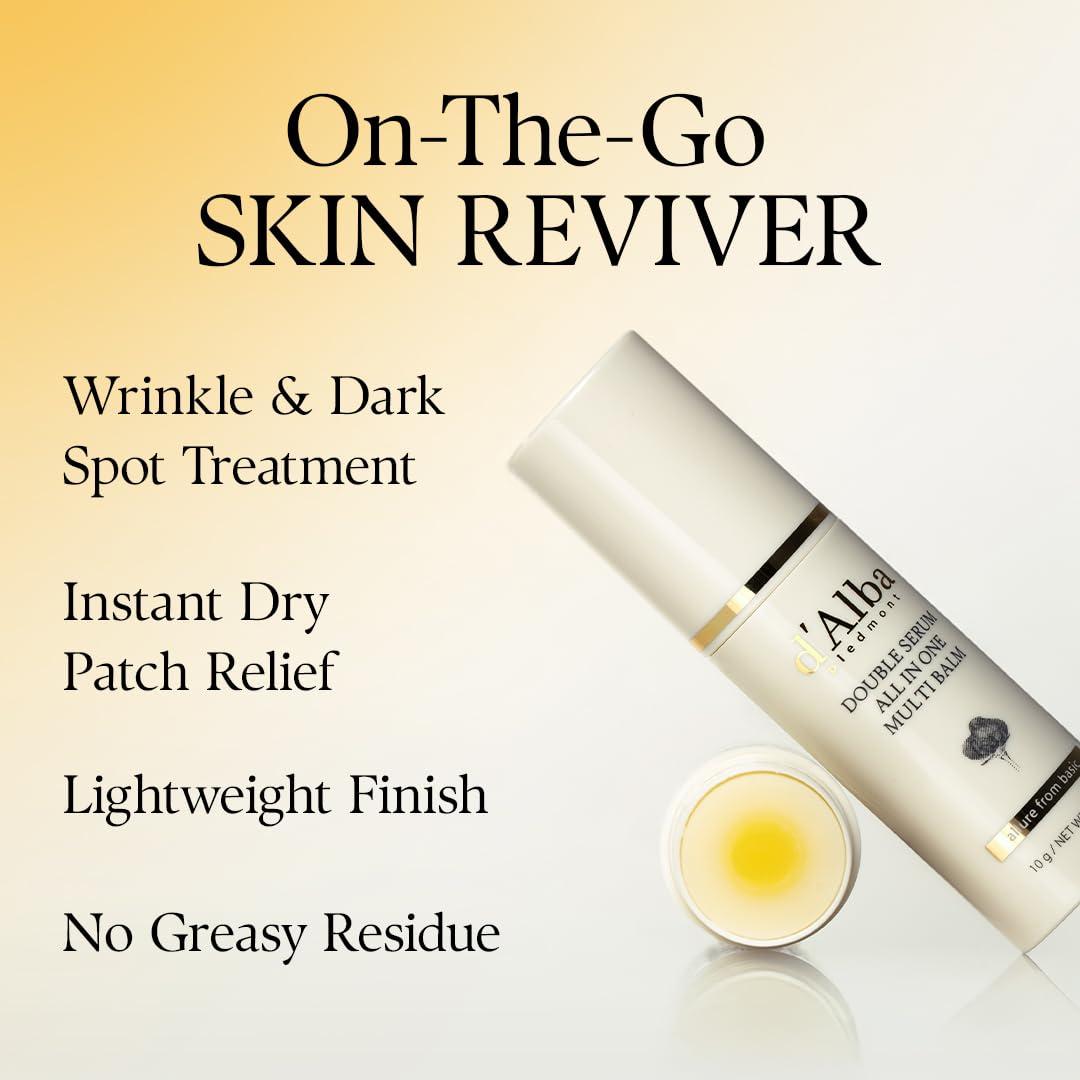 image:imagedalba Piedmont White Truffle Double Serum Allinone Multi Balm Stick Balm Vegan Skincare with Vitamin C and Vegan Collagen 3in1 Anti Wrinkle Eye Treatment Dark Spot Remover