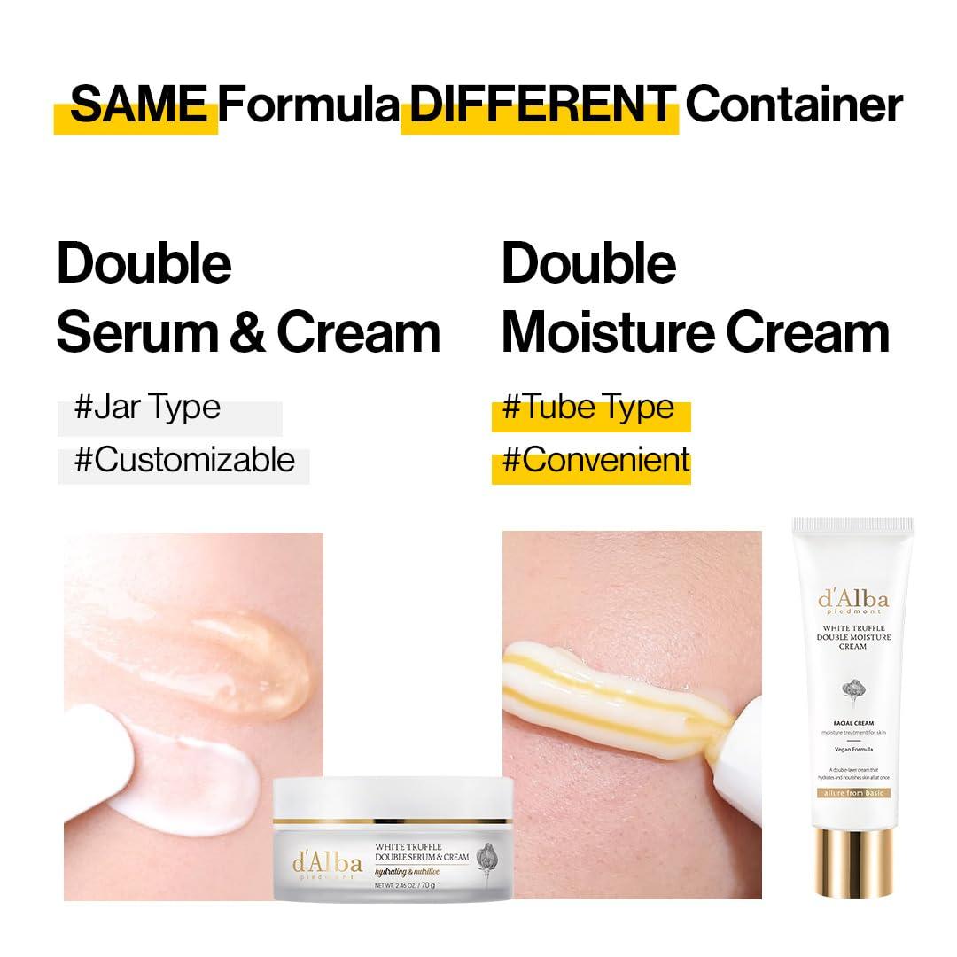 image:imagedalba Piedmont White Truffle Double Serum amp Cream Vegan Skincare 2in1 Face Moisturizer Vegan Collagen Skin Firming and Tightening Non Comedogenic All Skin Types 246 ozTUBE