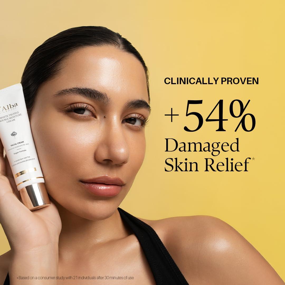 image:imagedalba Piedmont White Truffle Double Serum amp Cream Vegan Skincare 2in1 Face Moisturizer Vegan Collagen Skin Firming and Tightening Non Comedogenic All Skin Types 246 ozTUBE