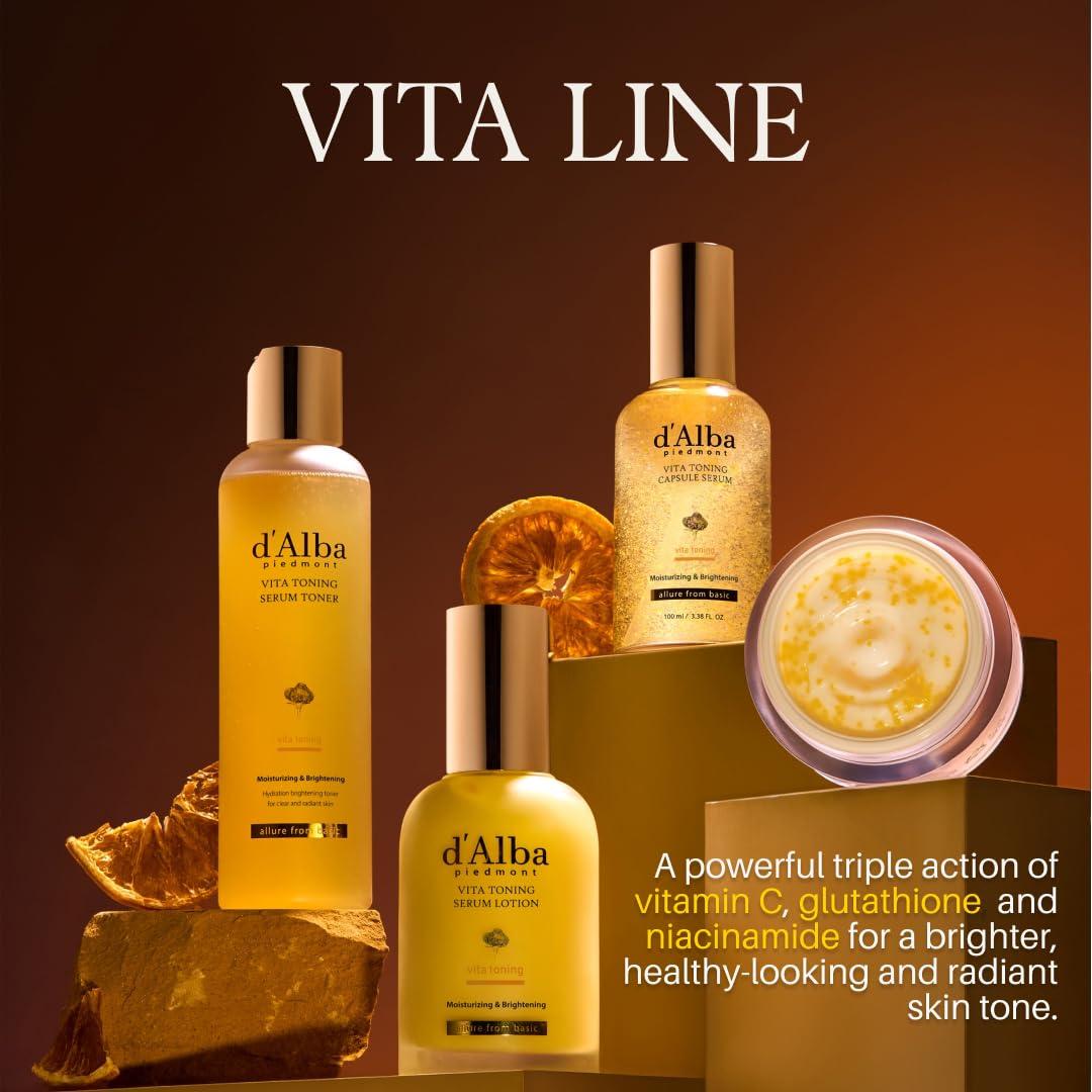 image:imagedalba Piedmont White Truffle Oil Capsule Serum Daily Vita Boost for Luminous Skin Double Vitamin Formula Big Size 338fl ozVita Toning Capsule