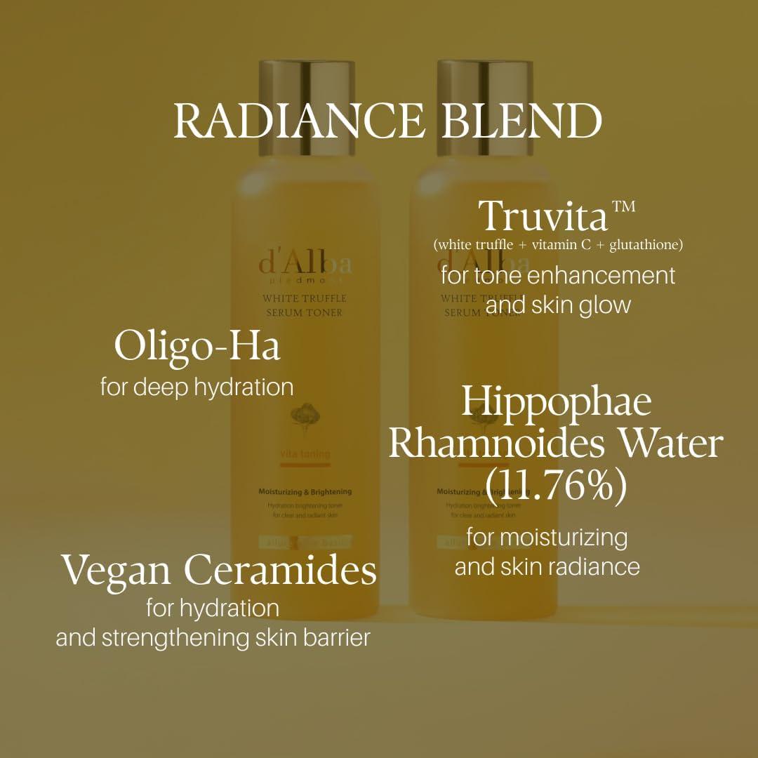 image:imagedalba Piedmont White Truffle Vita Toning Serum Toner Glass Skin with Double Vitamin Skincare Face Moisturizer 609 fl ozVita Toning