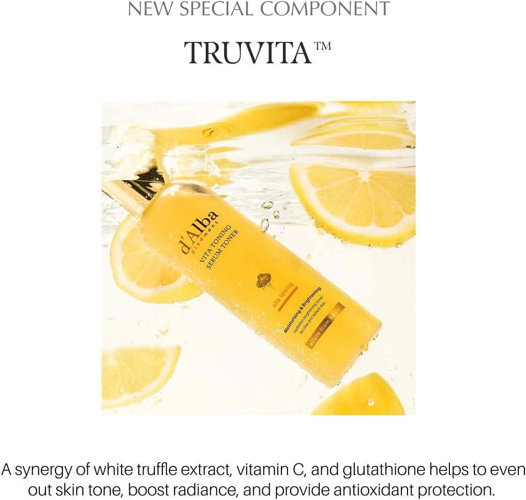 image:imagedalba Piedmont White Truffle Vita Toning Serum Toner Glass Skin with Double Vitamin Skincare Face Moisturizer 609 fl ozVita Toning