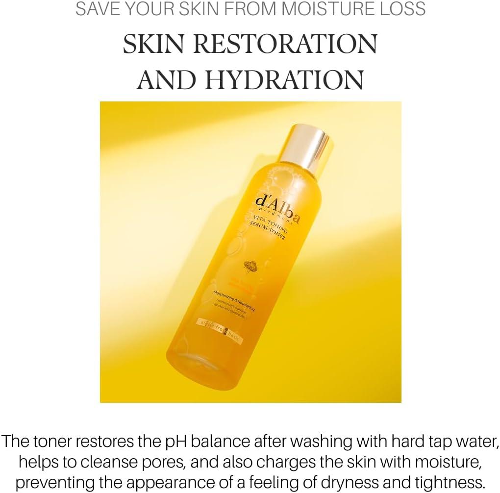 image:imagedalba Piedmont White Truffle Vita Toning Serum Toner Glass Skin with Double Vitamin Skincare Face Moisturizer 609 fl ozVita Toning