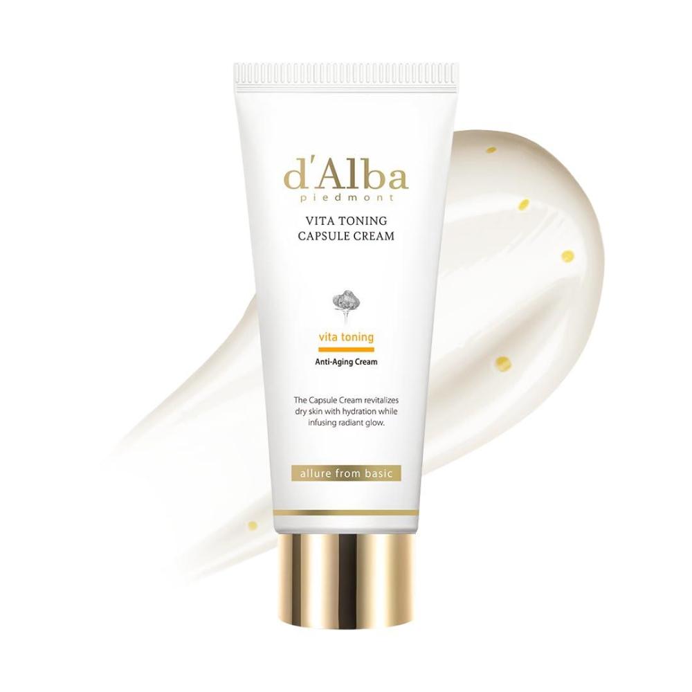 image:imagedalba Piedmont Vita Toning capsule Cream Deep Hydration Face Moisturizer Glass Skin with VitaCera Oil Capsules Deep Hydration Face Moisturizer 194 ozTUBE