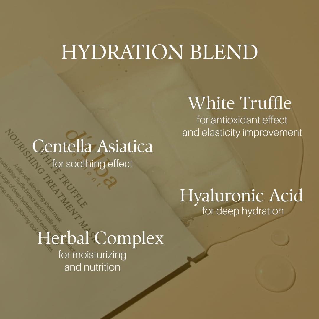image:imagedalba Piedmont Italian White Truffle Nourishing Mask 5pcs Vegan Skincare Nourishing Sheet Mask for Dry and Tired Skin Deep Hydration Korean Skin Care1 Count Pack of 5