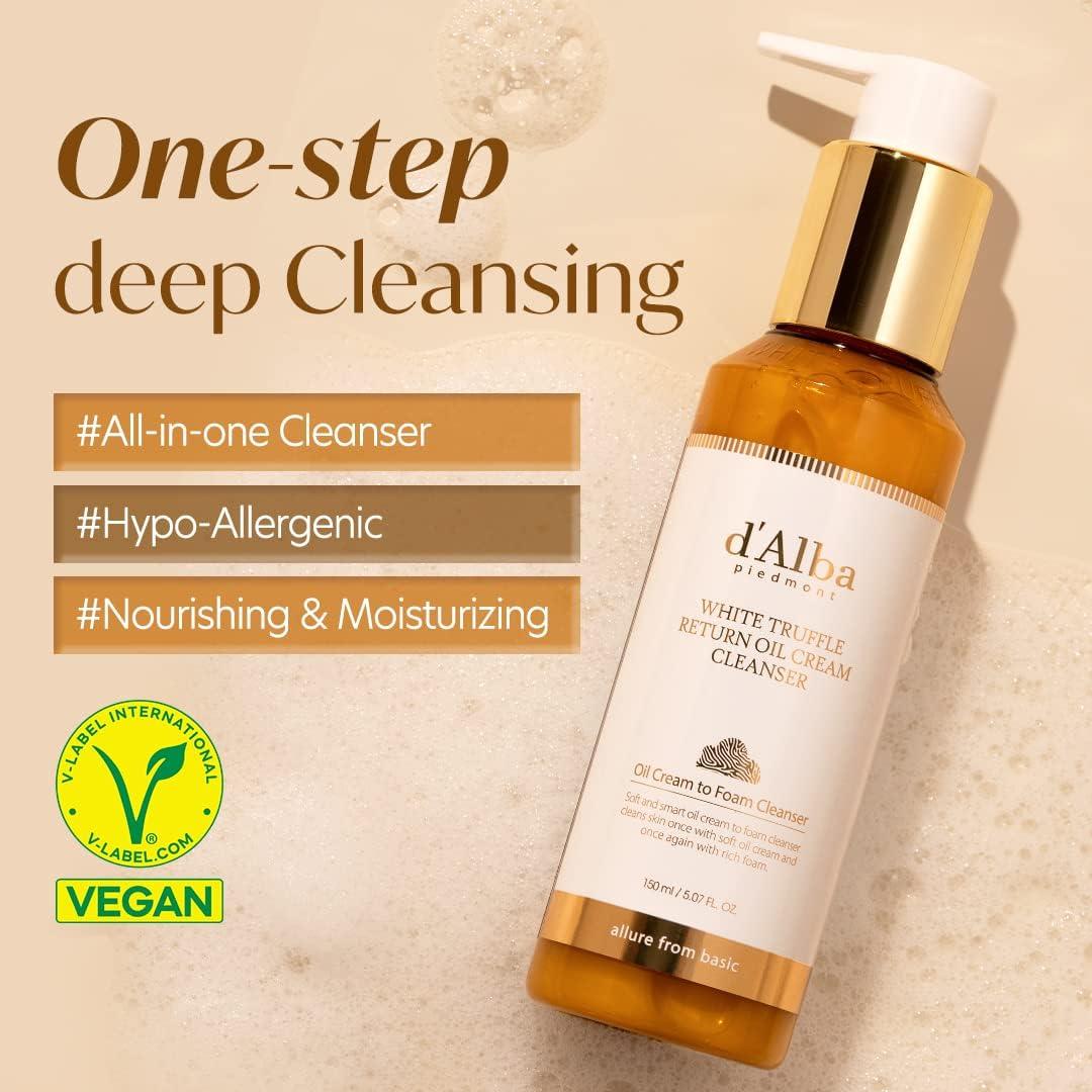 image:imagedalba Piedmont White Truffle Return Oil Cream Cleanser Vegan Skincare Easy One Step Cleanser for Sebum amp Makeup Removal Hydrating Cleanser for Sensitive Skin Korean Skin Care