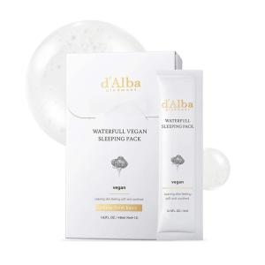 d’alba Piedmont Italian White Truffle Waterfull Vegan Sleeping Pack, Non Wash-off Overnight Face Mask, Portable Gel-type for moisture retention, Safe for sensitive skin, Korean Skin Care