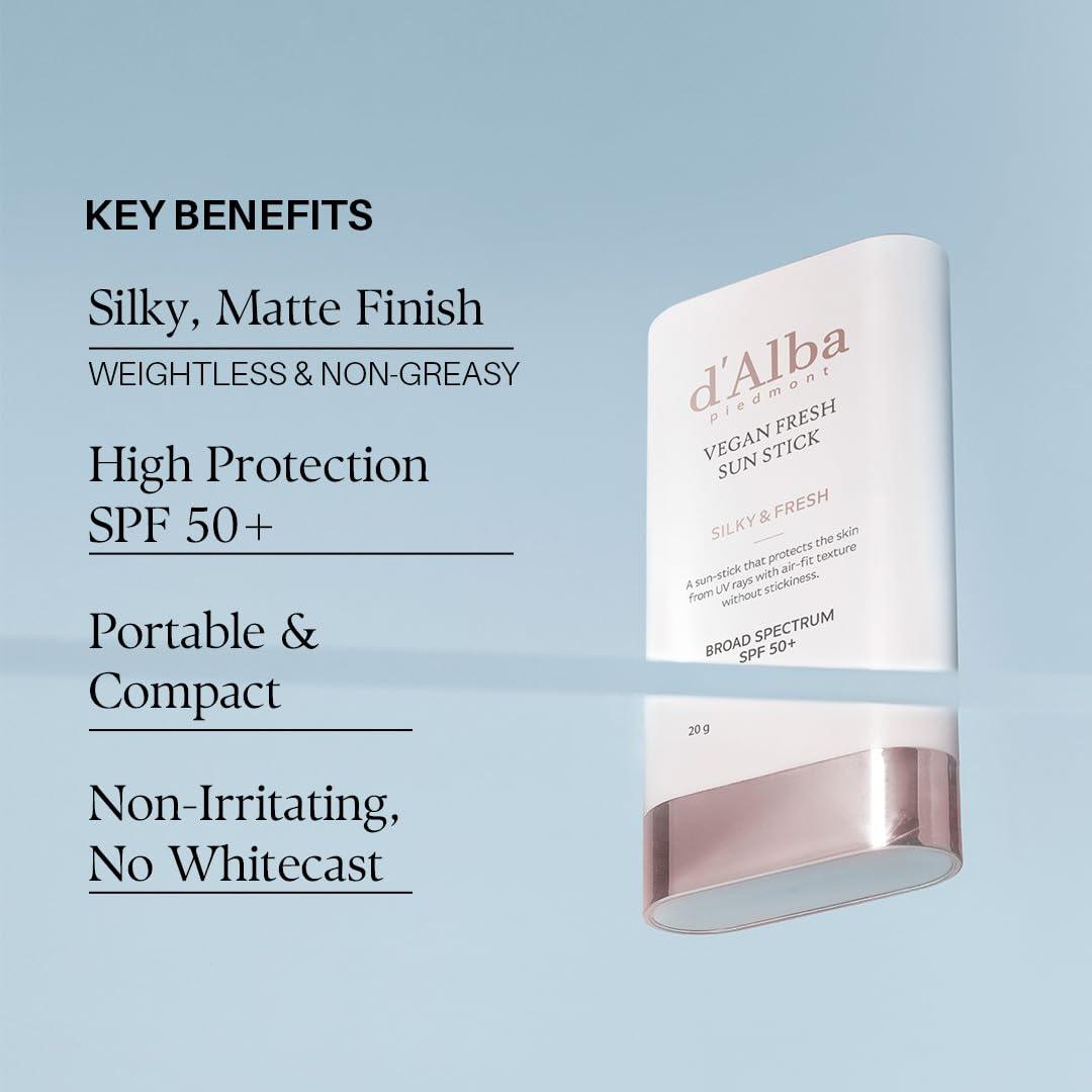 image:imagedalba Piedmont Air Fit Fresh Sun Stick OTC BROAD SPECTRUM SPF 50 NonSticky OntheGo Sun Protection Outdoor Essential Vegan Sun Stick Silky amp Fresh Korean Skin Care 07 Oz