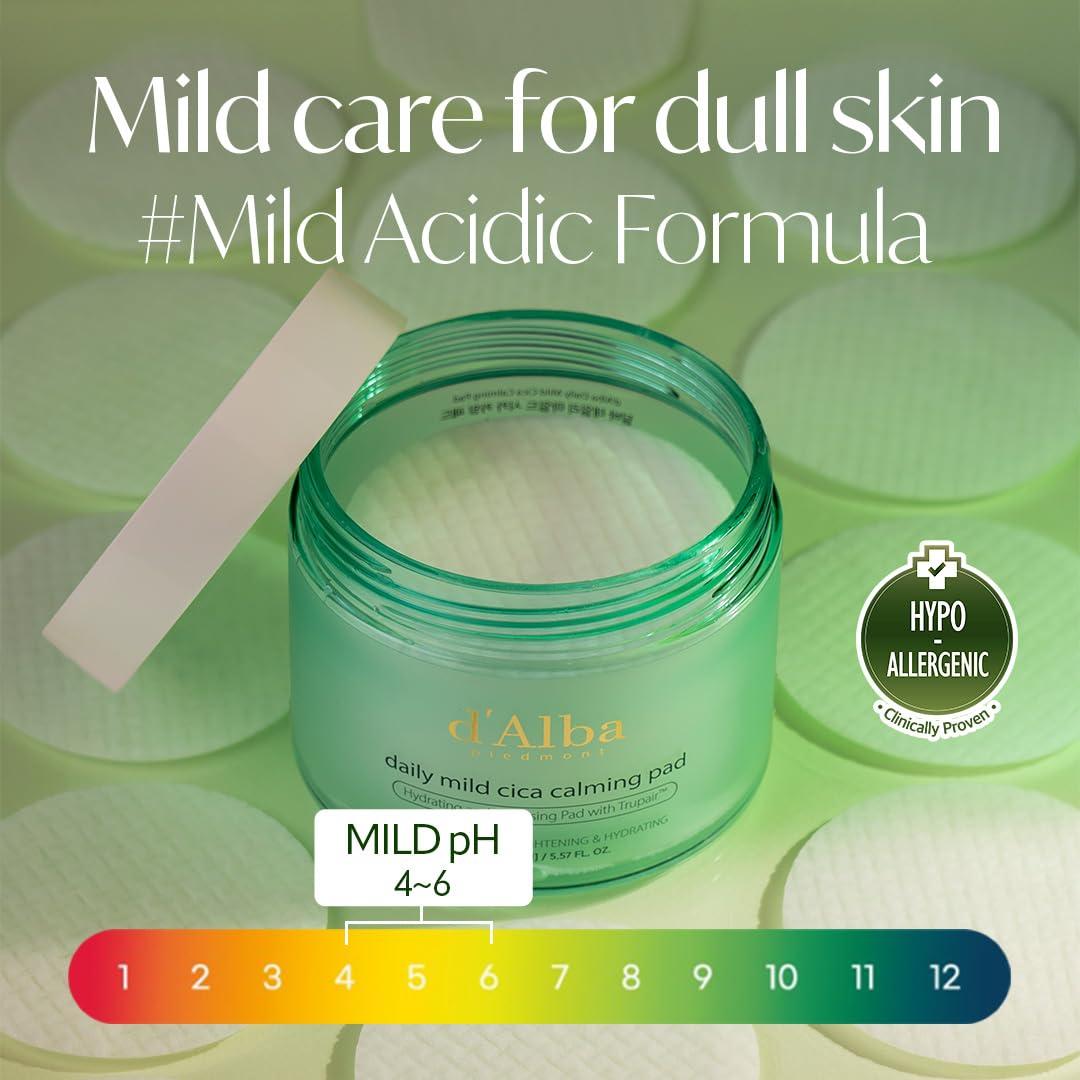 image:imagedalba Piedmont Daily Mild Cica Calming Pad Calming and Soothing Pads Gentle Exfoliation