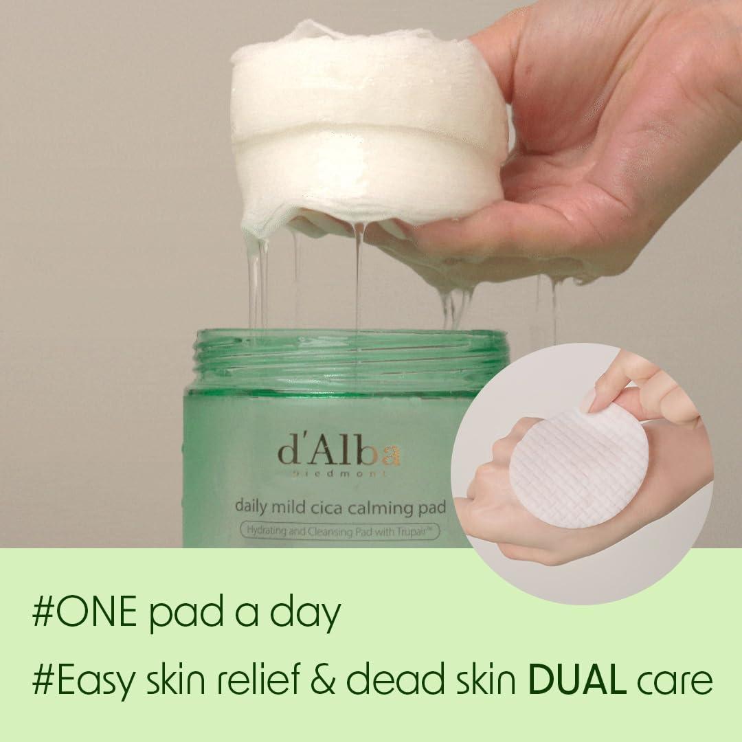 image:imagedalba Piedmont Daily Mild Cica Calming Pad Calming and Soothing Pads Gentle Exfoliation
