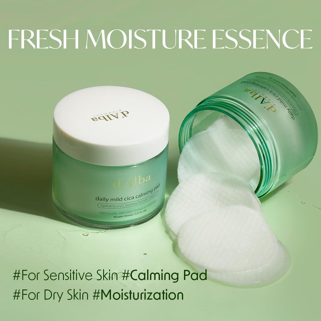 image:imagedalba Piedmont Daily Mild Cica Calming Pad Calming and Soothing Pads Gentle Exfoliation