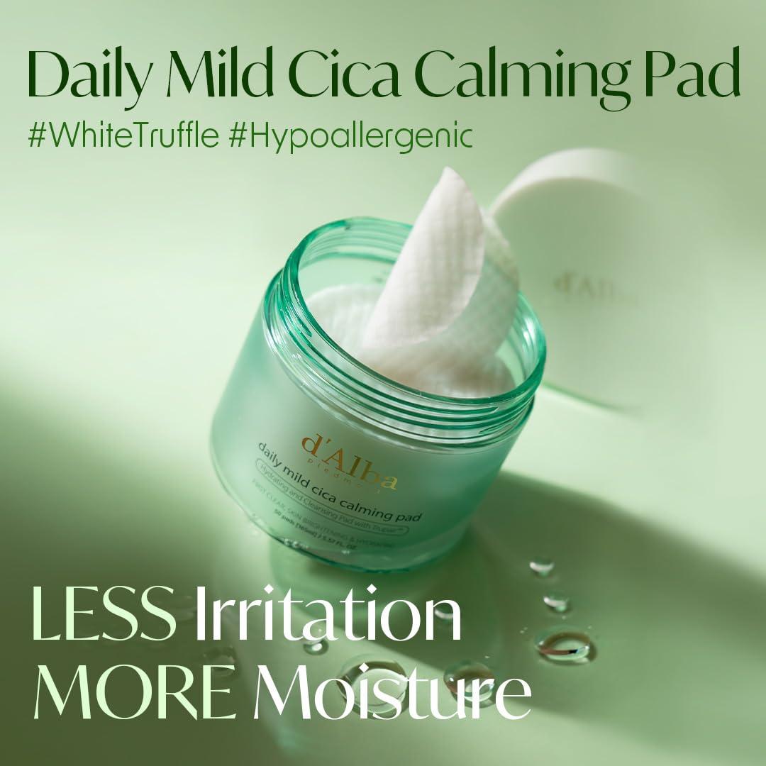 image:imagedalba Piedmont Daily Mild Cica Calming Pad Calming and Soothing Pads Gentle Exfoliation
