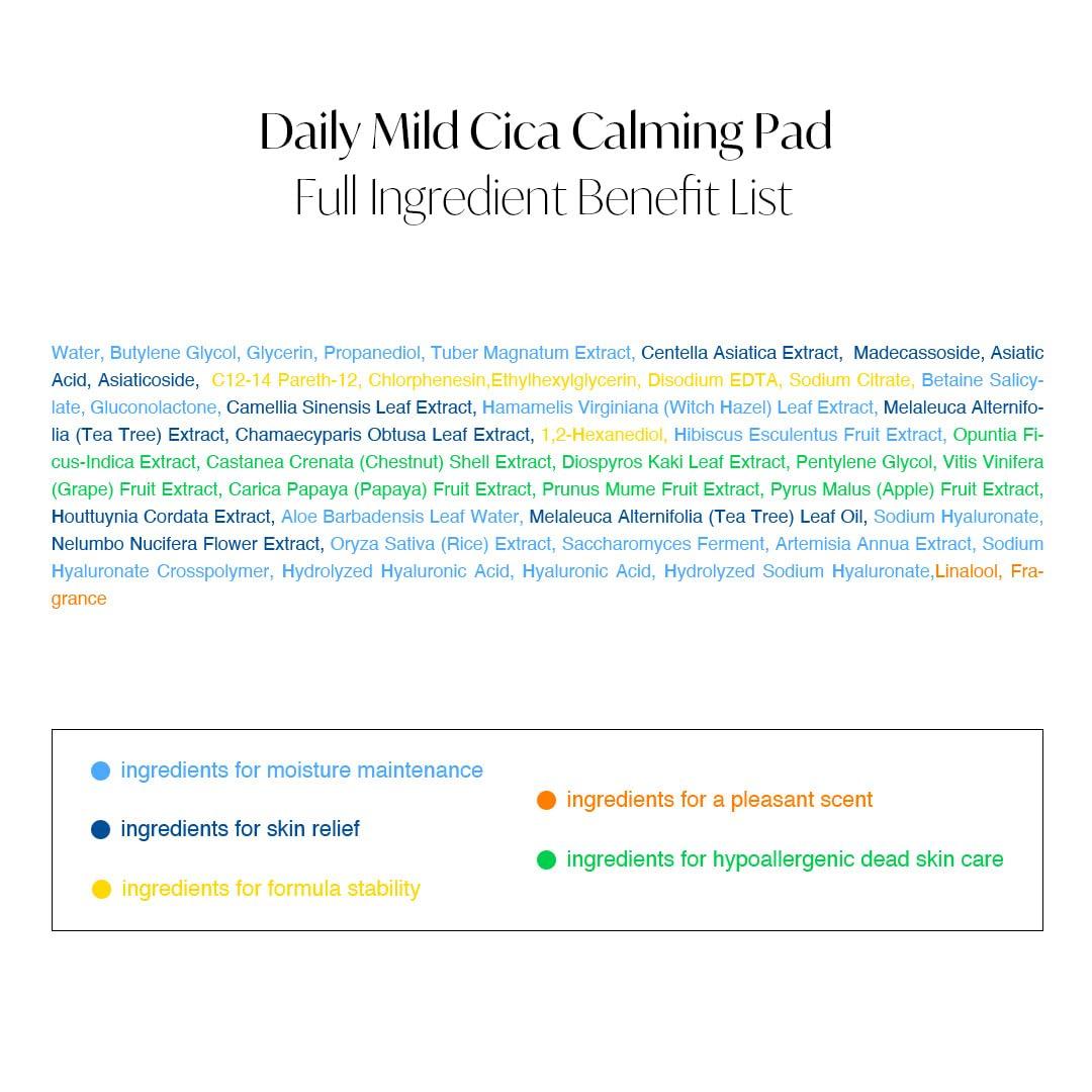 image:imagedalba Piedmont Daily Mild Cica Calming Pad Calming and Soothing Pads Gentle Exfoliation