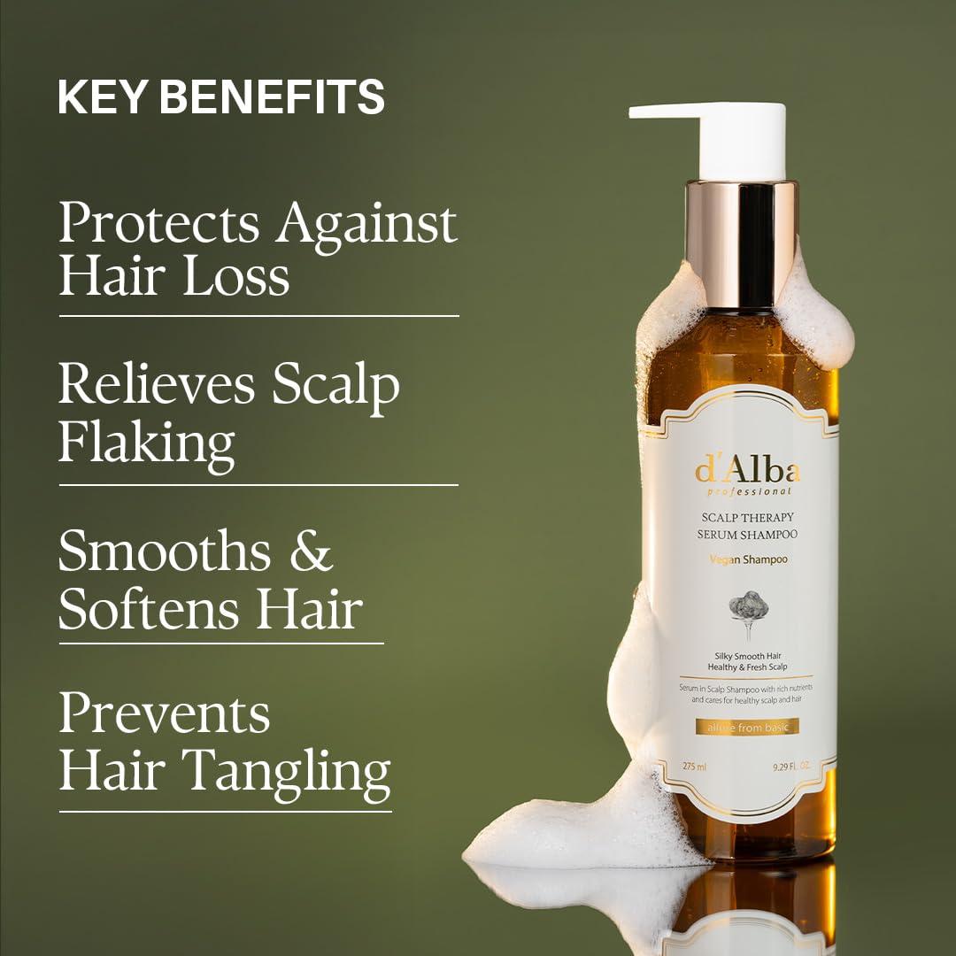 image:imagedalba Piedmont Professional Repairing Scalp Therapy Serum Shampoo 275ml Mild and Vegan Formula Gentle Hair and Scap Treatment
