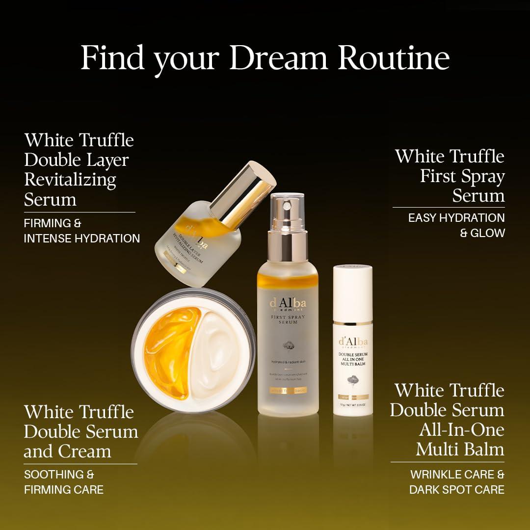image:imagedalba Piedmont White Truffle Double Layer Revitalizing Serum 100hr Hydration Hyaluronic Acid and Centella Asiatica Skin Firming Tightening Longlasting Korean Skin Care 169 floz101 Fl Oz Pack of 1