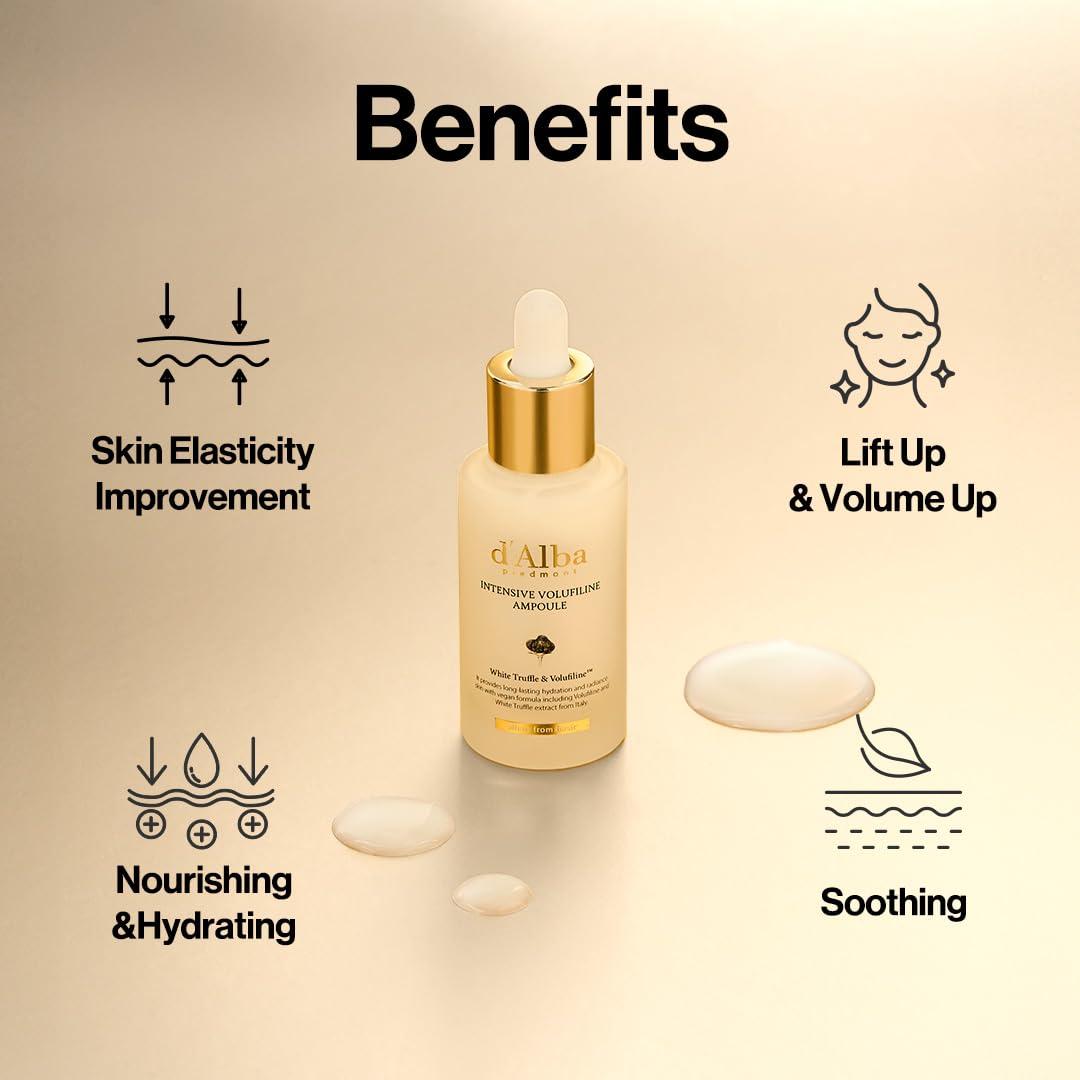 image:imagedalba Piedmont White Truffle Intensive Volufiline Ampoule 101 Fl Oz Milky Serum Skin Firming Volufiline 50000ppm elasticity care and nourishment Korean Skin Care101 Fl Oz Pack of 1