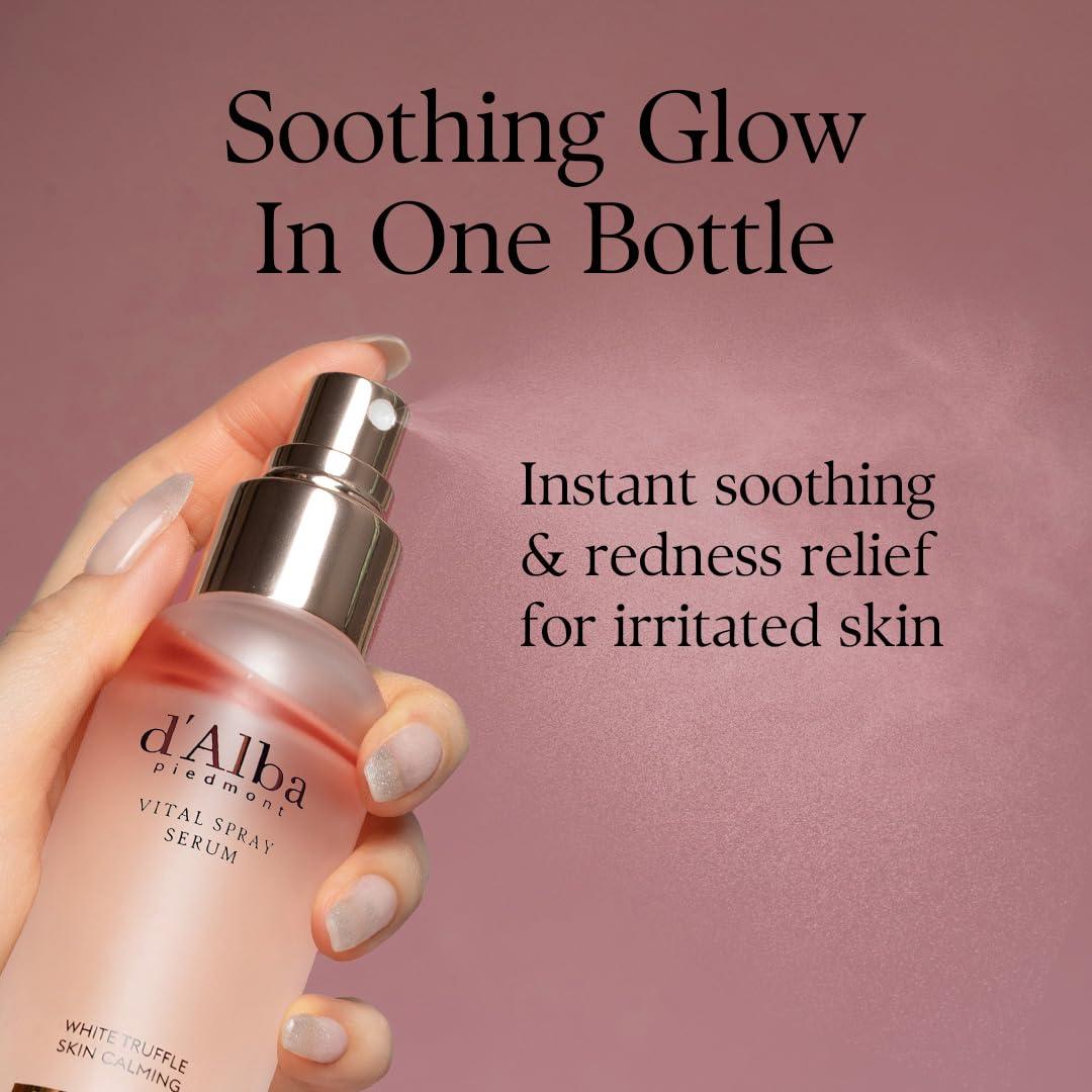 image:imagedalba Piedmont White Truffle Vital Spray Serum Vegan Skin Care Calming and Hydrating Facial Mist for Red and Sensitive Skin Glow Serum Surfactant Free Korean Skin Care 338 fl oz338 Fl Oz Pack of 2