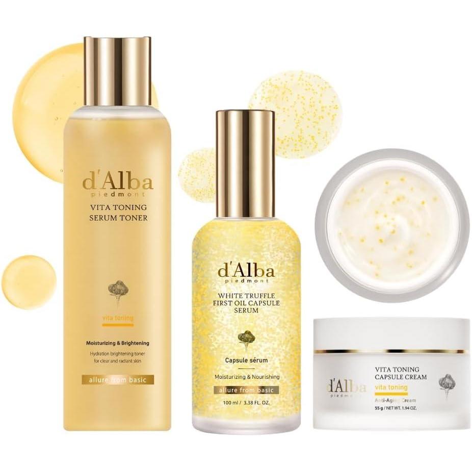 image:imagedalba Piedmont Vita Toning Serum Toner White Truffle Oil Capsule Serum Vita Toning Capsule Cream