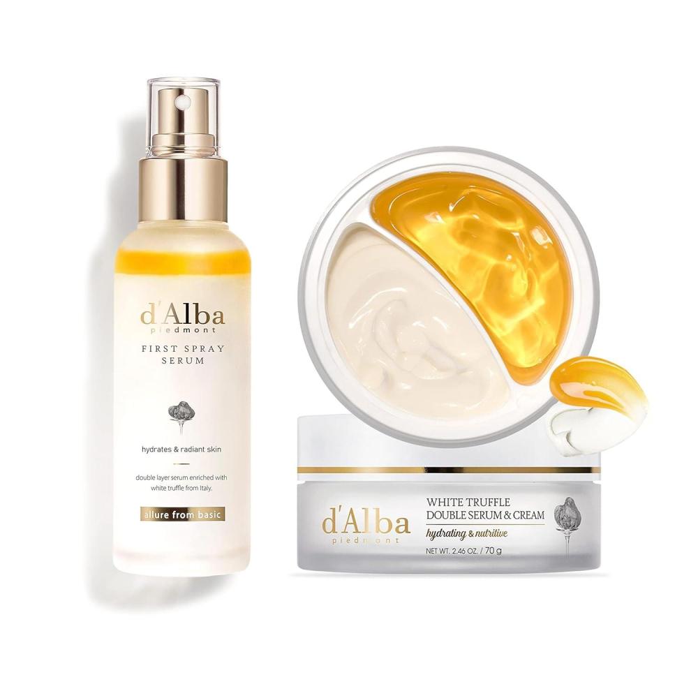 image:imagedalba Piedmont White Truffle First Spray Serum and White Truffle Double Serum amp Cream Face Moisturizer Non Comedogenic Suitable for All Skin Types 100ml 70g