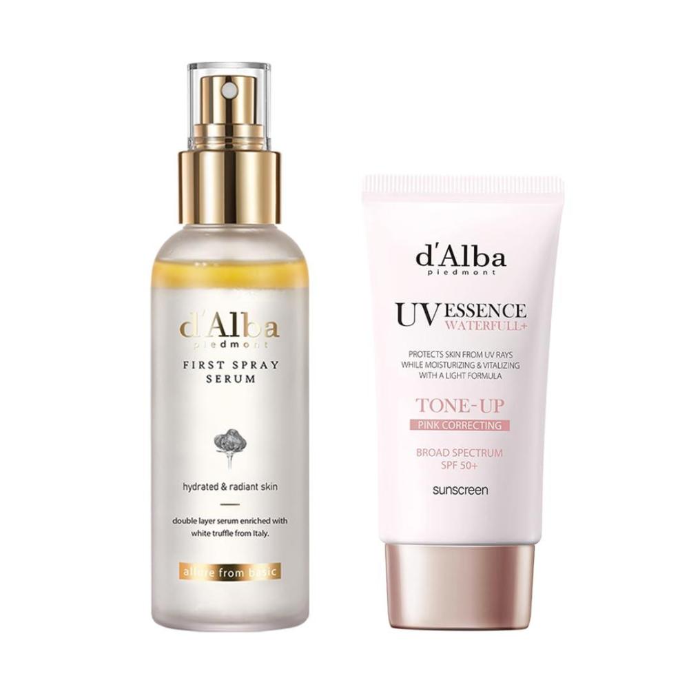image:imagedalba Piedmont White Truffle Spray Serum amp Waterfull ToneUp Sunscreen BROAD SPECTRUM SPF 50 Korean Skin Care All Skin Tones Vegan