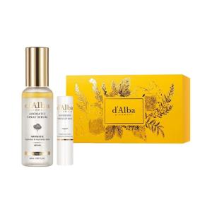 d’alba Piedmont White Truffle Vegan Gift Set, First Aromatic Spray Serum and Hand Serum&Cream, Hydrate & Nourish Duo Gift Set, Face & Hand Moisturizer Set(Aromatic Spray Serum + Lip Balm)