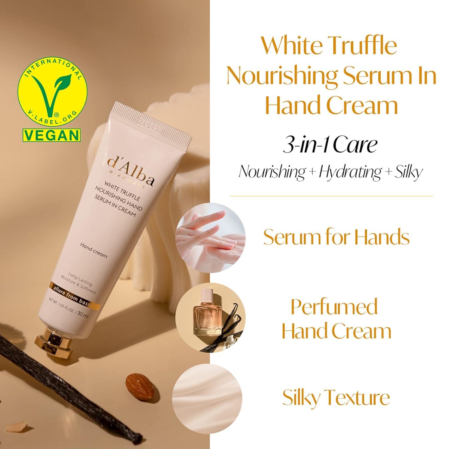 image:imagedalba Piedmont All About Korean Skin Care Gift Set for White Truffle First Spray Serum amp Nourishing Hand Cream Gift Sets for womenWhite