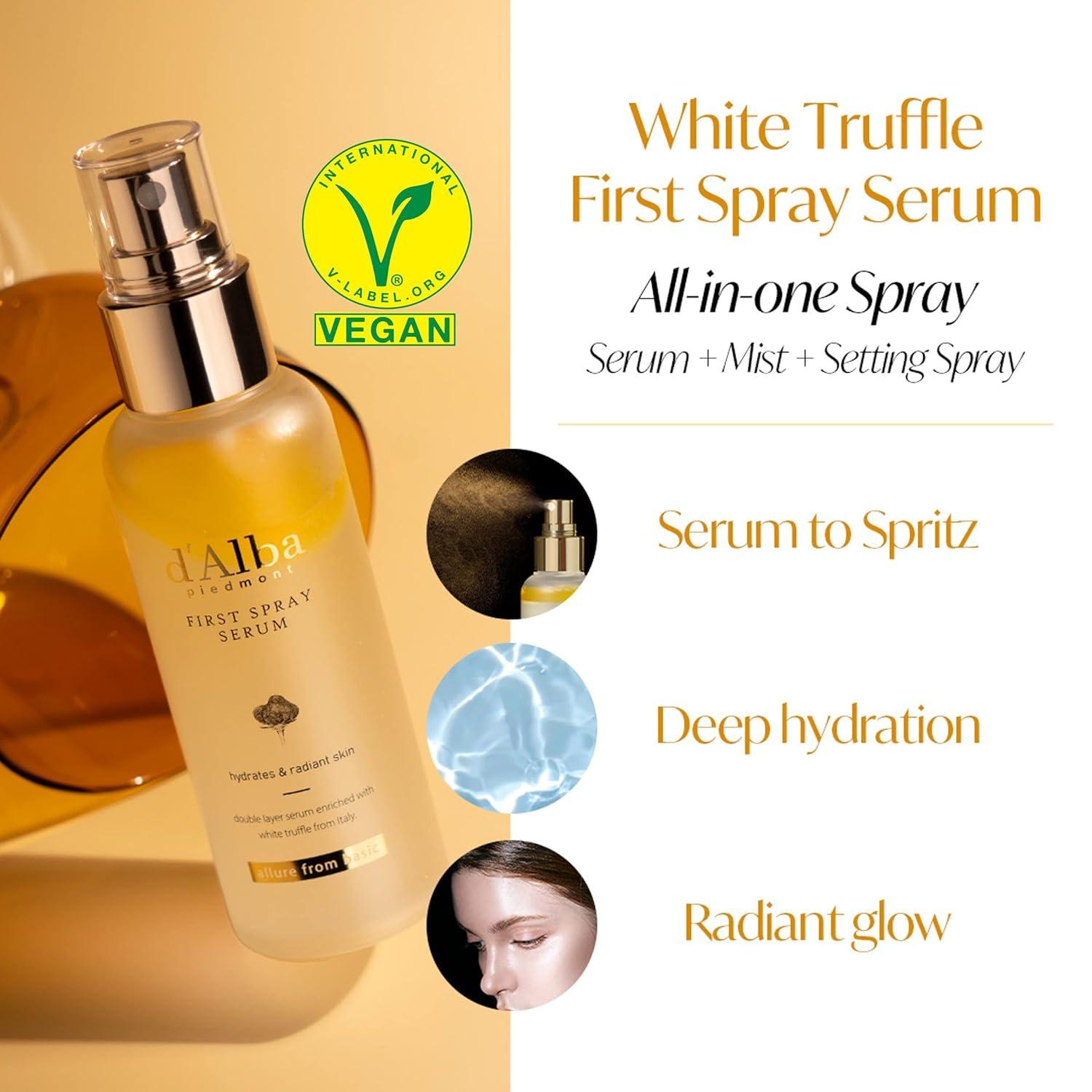 image:imagedalba Piedmont All About Korean Skin Care Gift Set for White Truffle First Spray Serum amp Nourishing Hand Cream Gift Sets for womenWhite