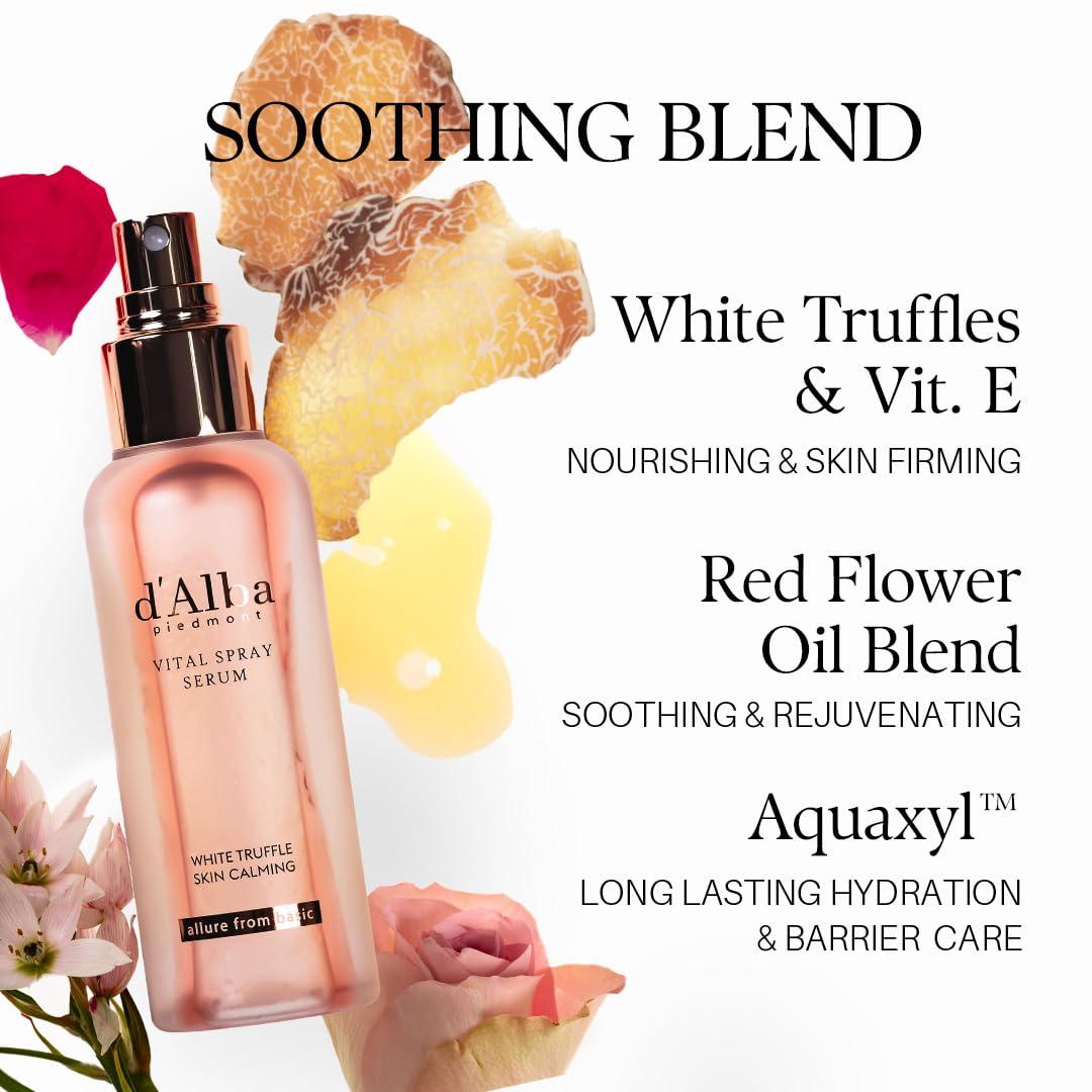 image:imagedalba Piedmont Italian White Truffle Refresh Aqua Serum Vegan Skin Care Lightweight Face Moisturizer Glow Serum for Radiant Skin Non Comedogenic All In One Mist 338 fl ozVital Spray Serum 338 fl oz