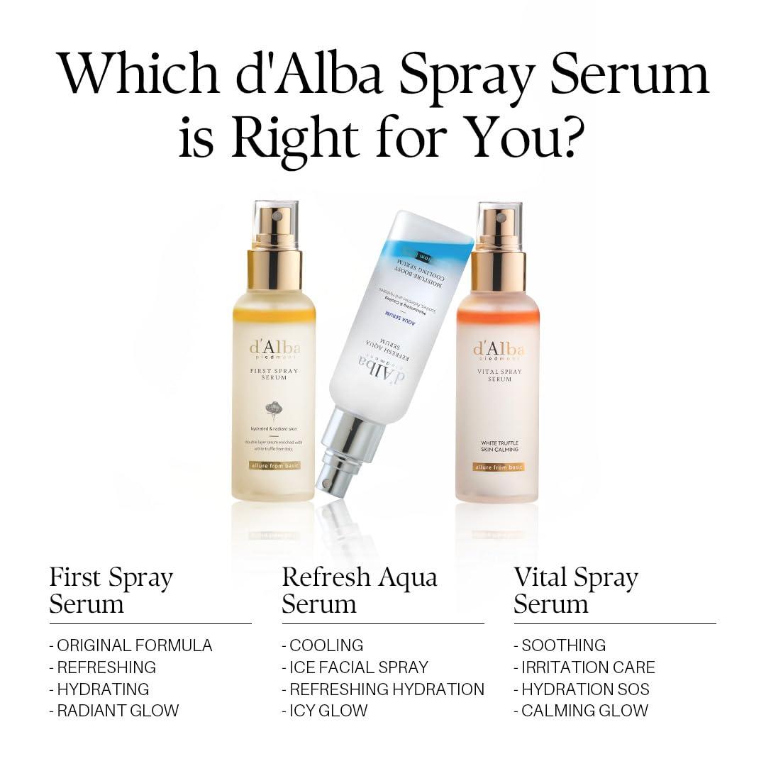 image:imagedalba Piedmont Italian White Truffle Refresh Aqua Serum Vegan Skin Care Lightweight Face Moisturizer Glow Serum for Radiant Skin Non Comedogenic All In One Mist 338 fl ozAqua Spray Serum 338 fl oz