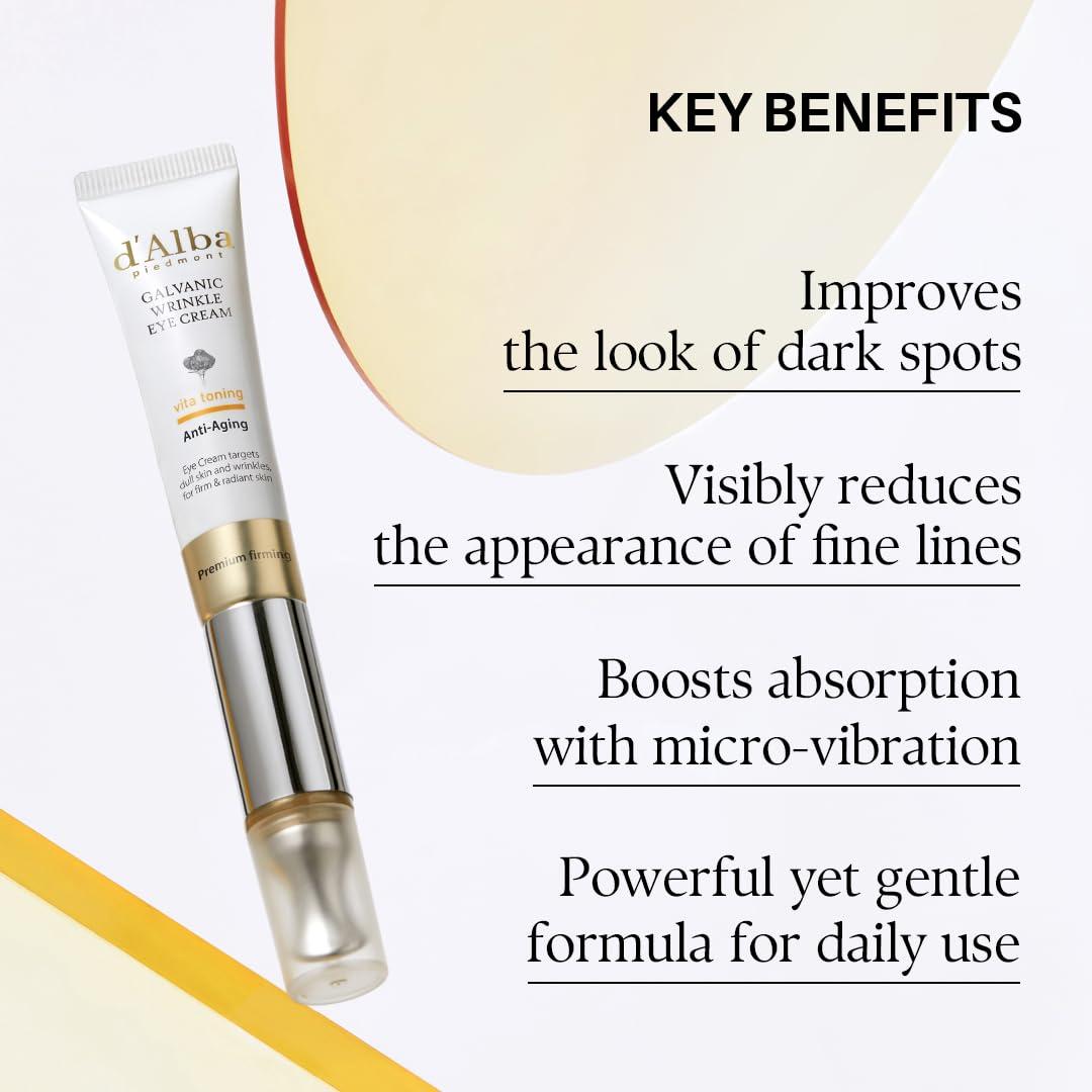 image:imagedalba Piedmont Vita Toning Galvanic Eye Cream 051 fl oz Hydrating amp Firming Eye Cream with White Truffle Collagen amp Vitamin C Radiance Care MultiArea Wrinkle Care